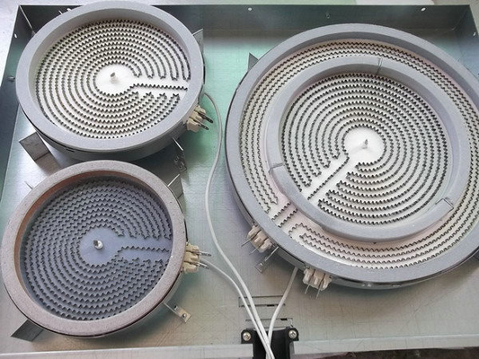 Three Cooking Zone Infrared  Ceramic Cooker Touch Control 2000W + 1200W + 3000W