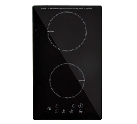 Touch Button Control Two Burner Electric Induction Cooker with Over Voltage Protection