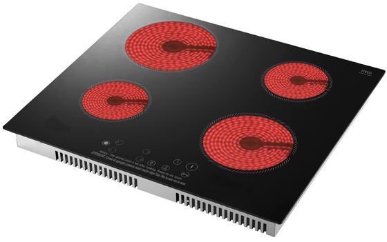 4 Heizzone-schwarze Kristallglas keramische Kocher-Noten-Steuerung Cooktop/vier Brenner keramische